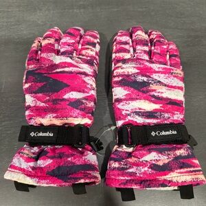 Columbia girls winter snow gloves Youth XS pink camo